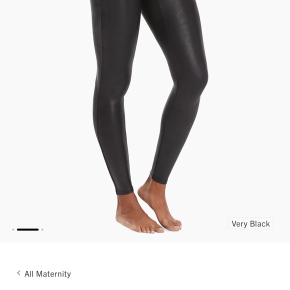 Spanx faux leather maternity leggings - Picture 3 of 6